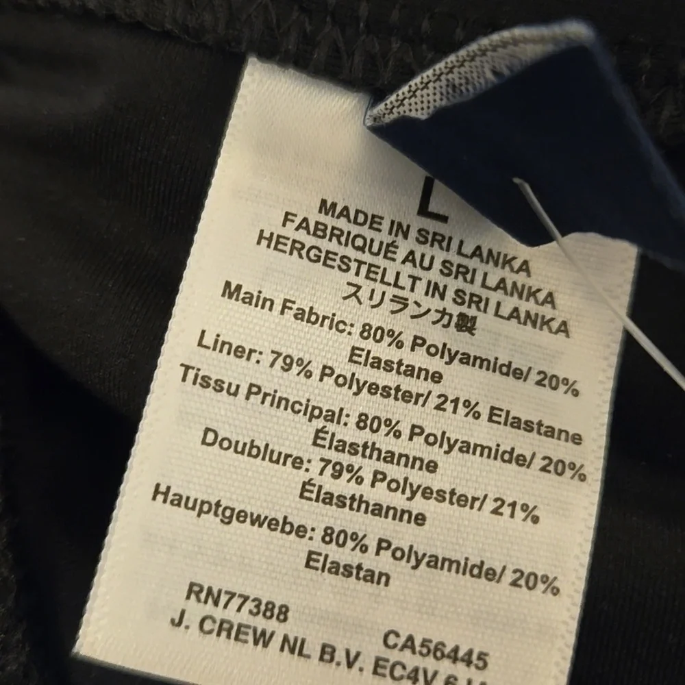 J. Crew V-Neck Ruched One-Piece Swimsuit Bathing Suit Small Medium Large Black - Picture 9 of 13